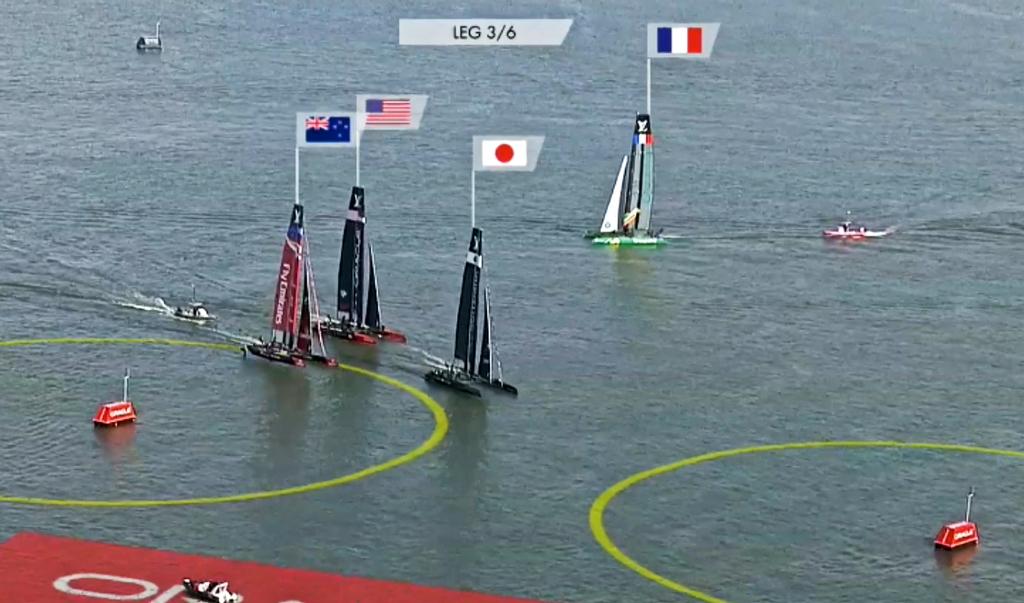 Softbank Team Japan leads Race 3 - America’s Cup World Series Gothenburg - Day 2 ©  ACEA http://www.americascup.com
